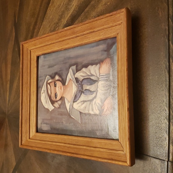 Vintage Sailor Girl Framed Art 8x10 By EDEN - Picture 8 of 9